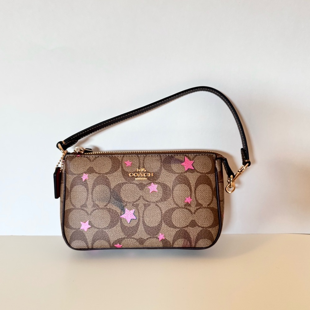 Coach Nolita 19 In Signature Canvas With Disco Star Print Mini Purse
